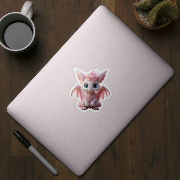 Adorable Baby Cotton Candy Dragon by Cuteopia Gallery